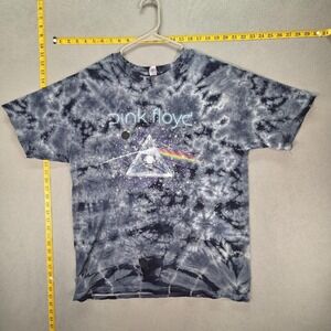 Pink Floyd Shirt Mens Large Gray Dark Side Of The MoonM&O Gold Tie Dye Space